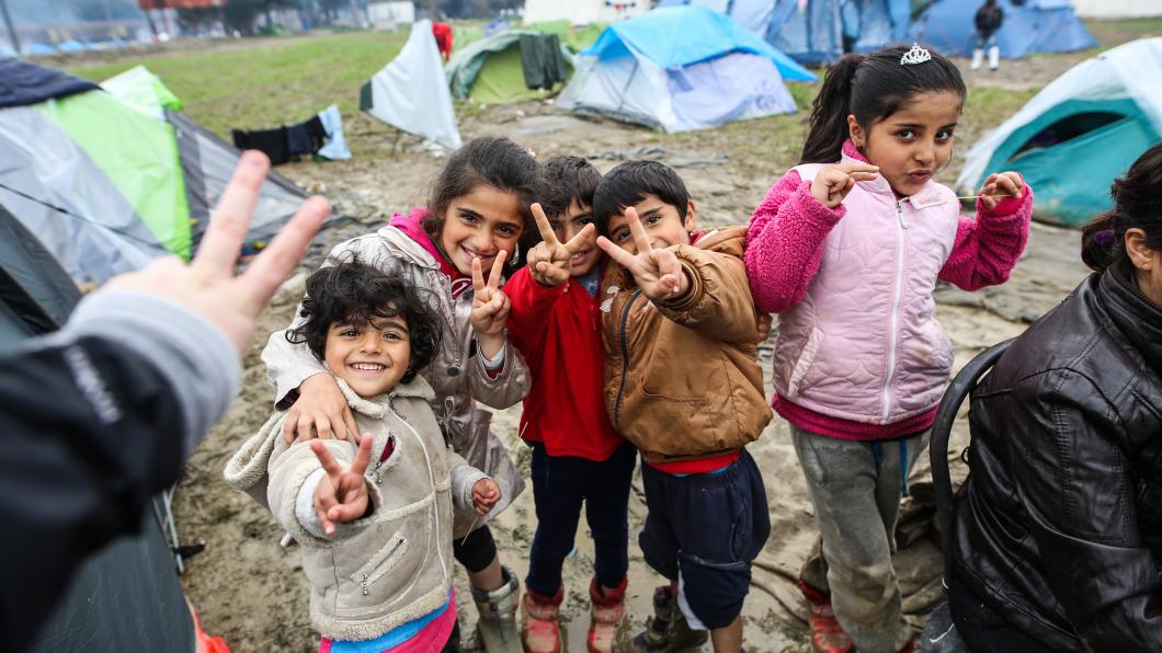 Vluchtelingenkinderen in Griekeland