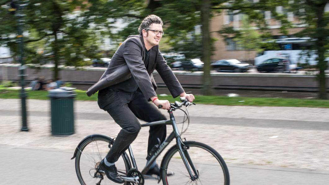 Arjen Kapteijns op de fiets