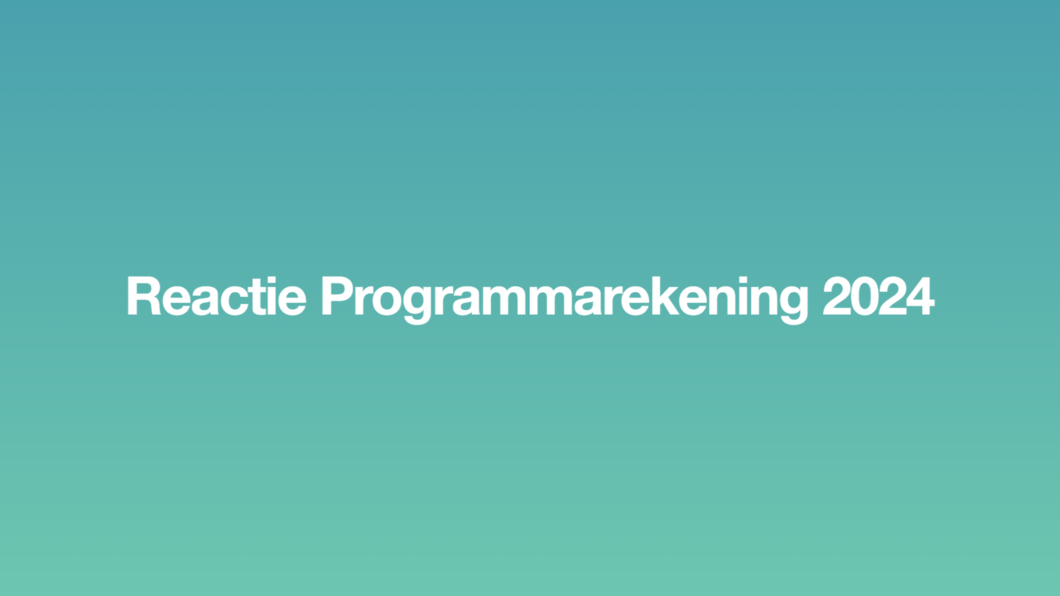 Reactie Programmarekening 2024