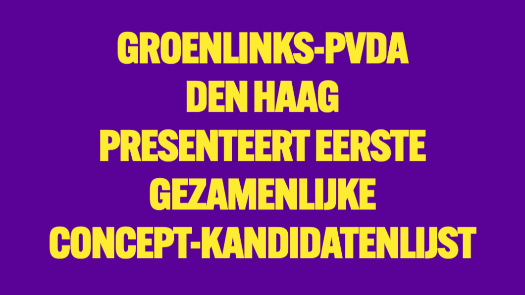 GroenLinks-PvdA presenteert eerste gezamenlijke kandidatenlijst