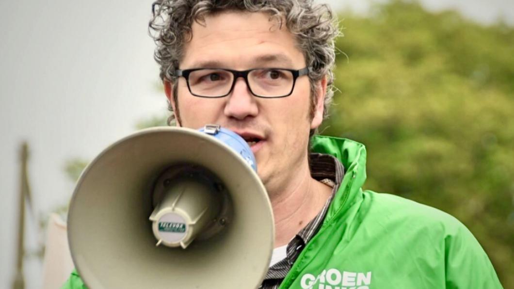 Arjen Kapteijns bij demonstratie tegen uitbreiding van Madurodam
