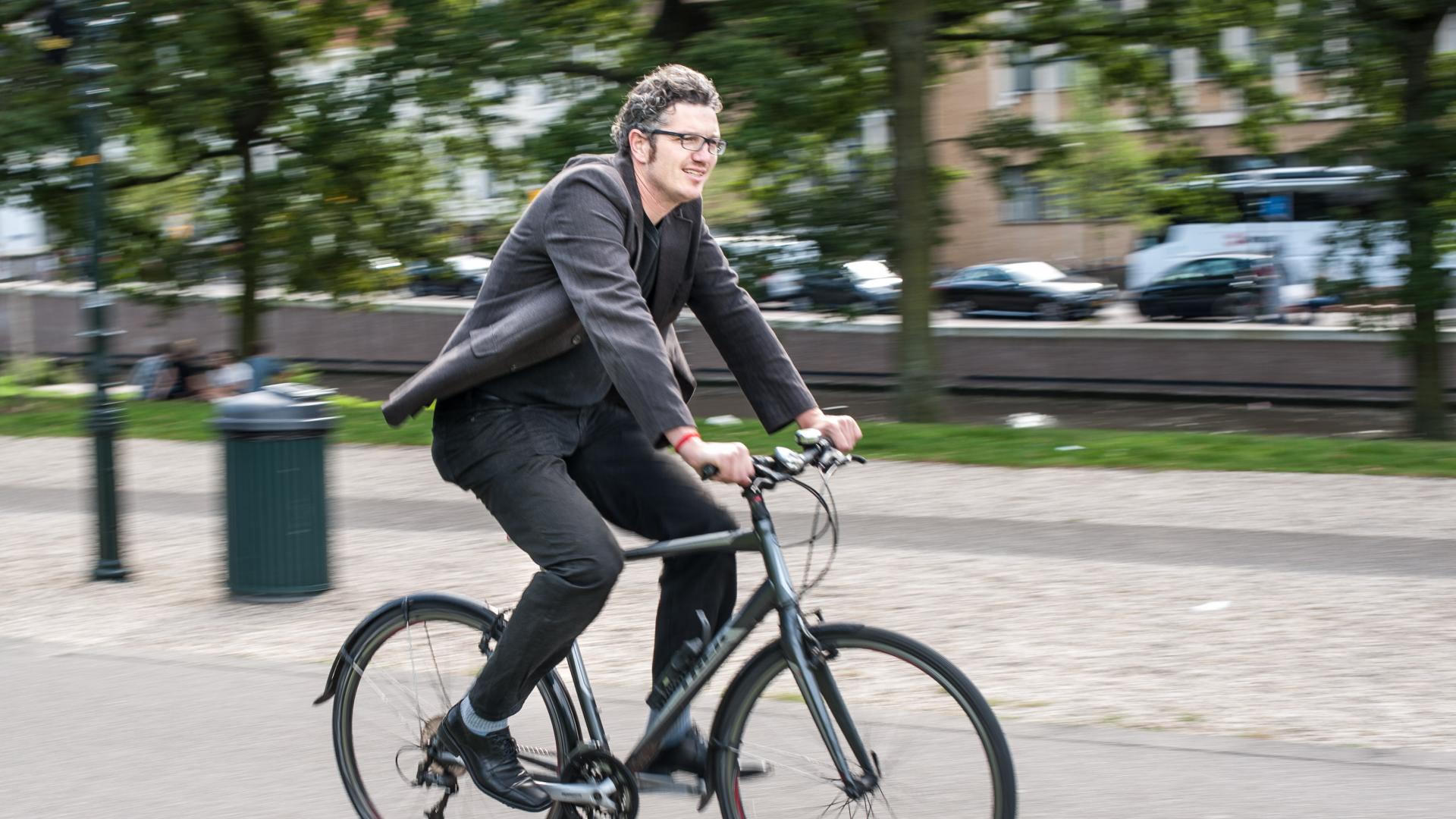 Arjen Kapteijns op de fiets