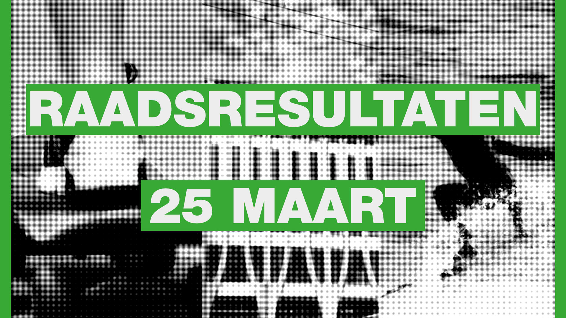 Een gestileerde foto met links een skateboard, in het midden Amare en rechts een surfer. Eroverheen staat de tekst 'Raadsresultaten 25 maart'