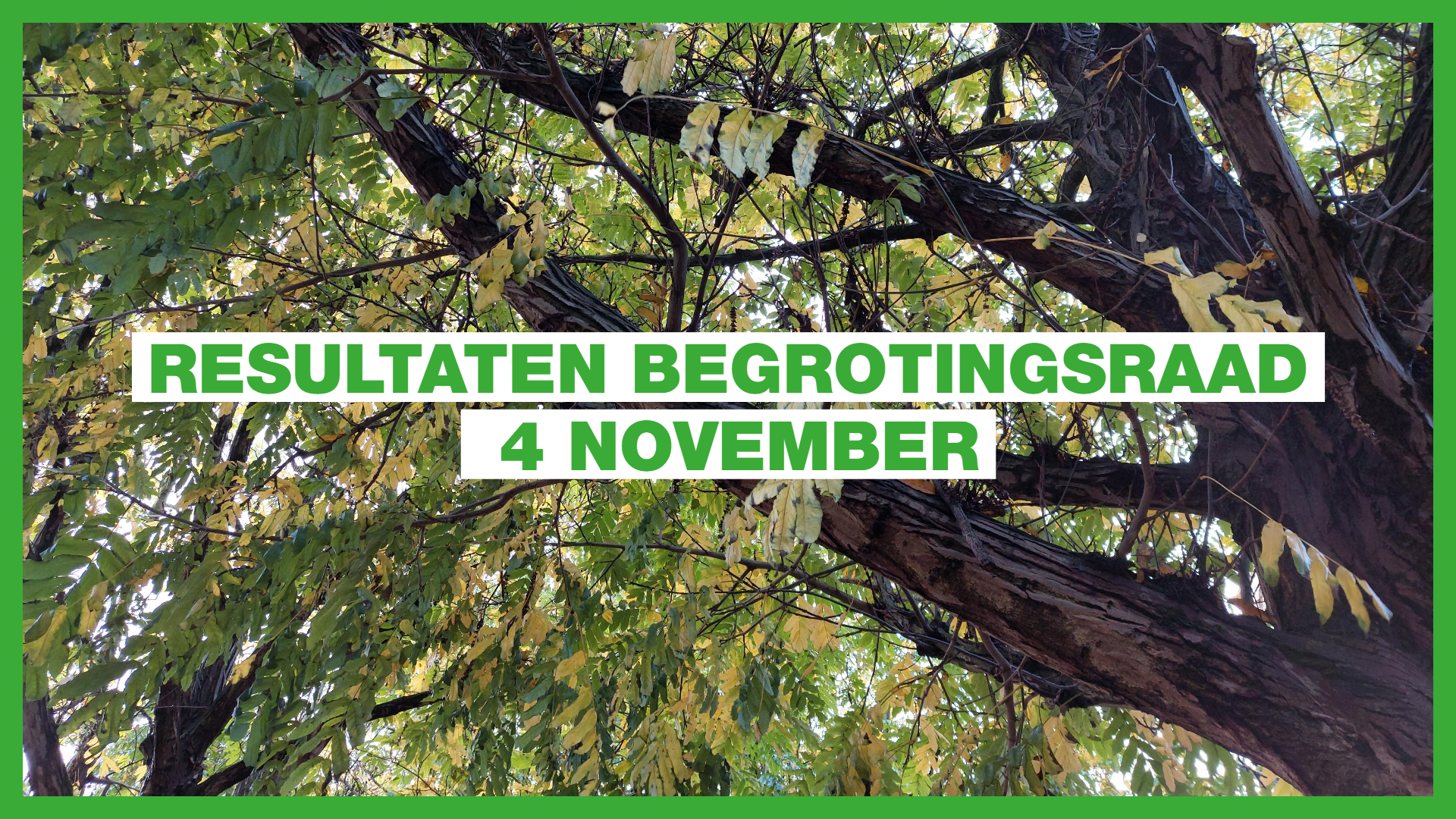 Resultaten begrotingsraad 4 november