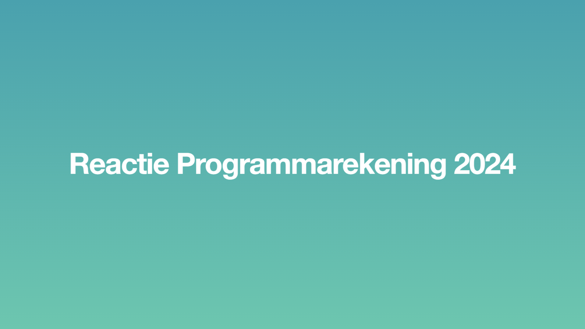 Reactie Programmarekening 2024