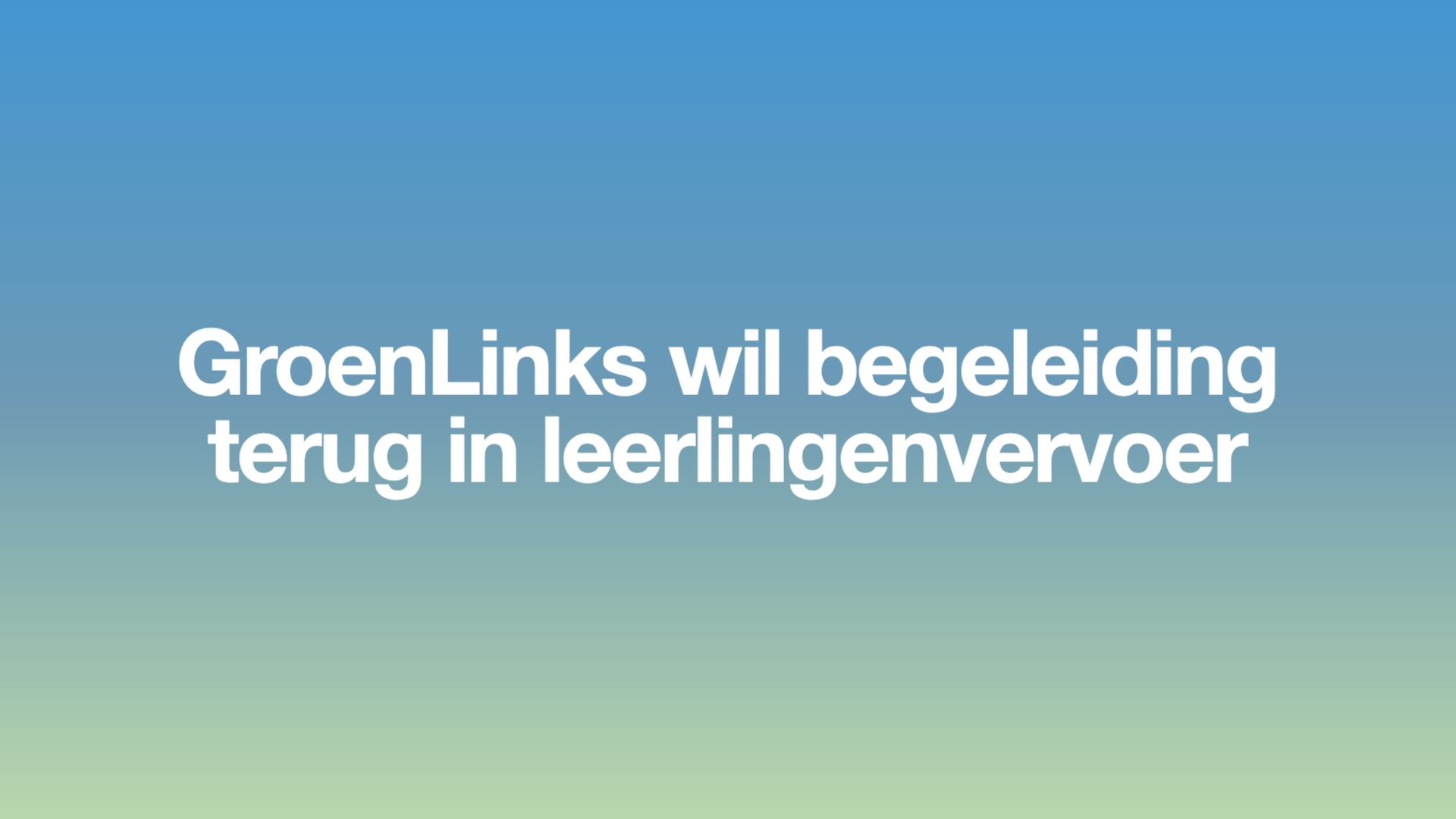 GroenLinks wil begeleiding terug in leerlingenvervoer Den Haag 